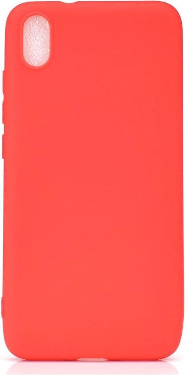 Shop4 - Xiaomi Redmi 7A Hoesje - Zachte Back Case Mat Rood