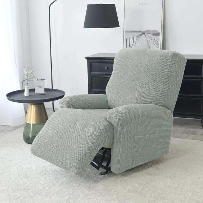 Housse de fauteuil inclinable extensible 1 place, housse de canapé en polaire élastique, housse de fauteuil relax, protection de meubles