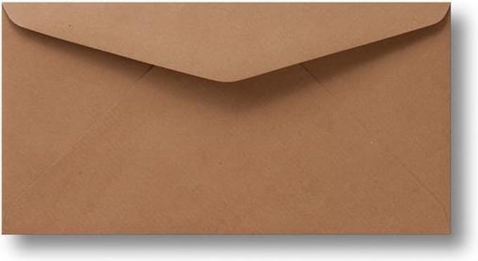 Envelop Kraft 11 x 22 cm Bruin 100 stuks