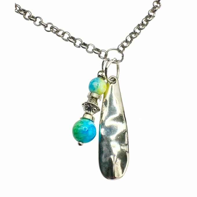 Ketting Turquoise Zilverkleur