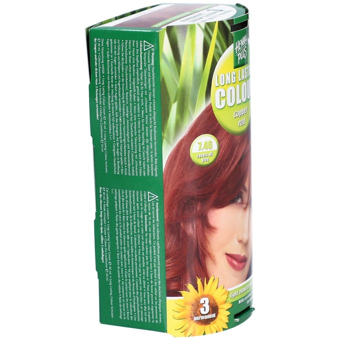 Henna Plus Long lasting colour 7.46 copper red 100 Milliliter