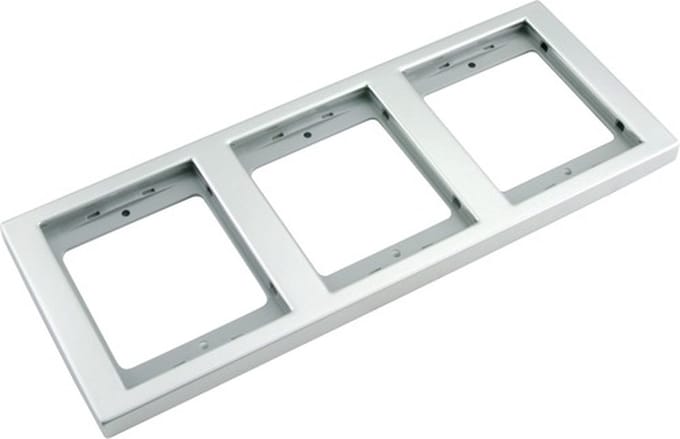 BERKER K5 Afdekraam 3-voudig RVS
