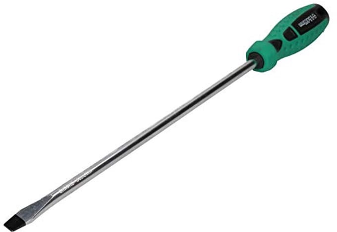 Sleufvormige platte kop schroevendraaier met magnetische tip en rubberen handvat - 9.5mm x 300mm