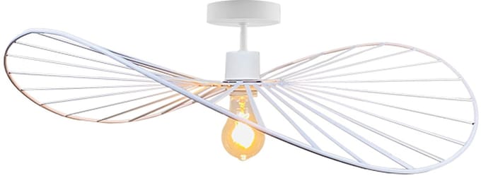 Olucia - JOLINDA - Plafondlamp - Wit - Vorm: Ovaal