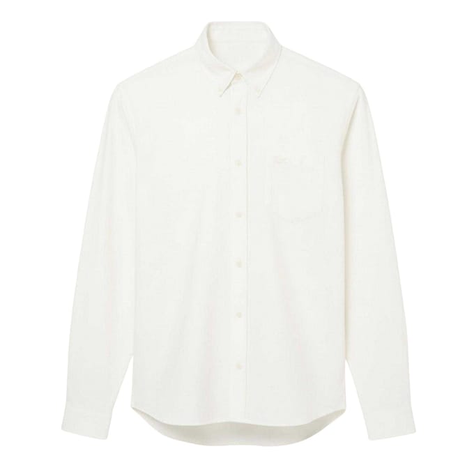 Lacoste Heren Katoenen Jersey Regular Shirt (Crème)
