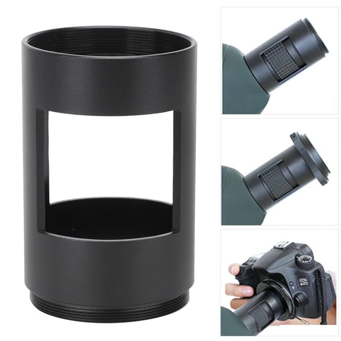 Aluminiumlegering SLRDSLR Camera Adapter Mount Buis Telescoop Huls M42 Schroefdraad voor Spotting Scope gray