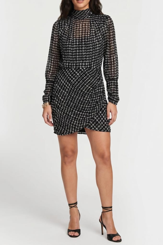 BA&SH Robe Brydie Noir Maat: S | Mini Jurken Outlet | Dames | Zwart