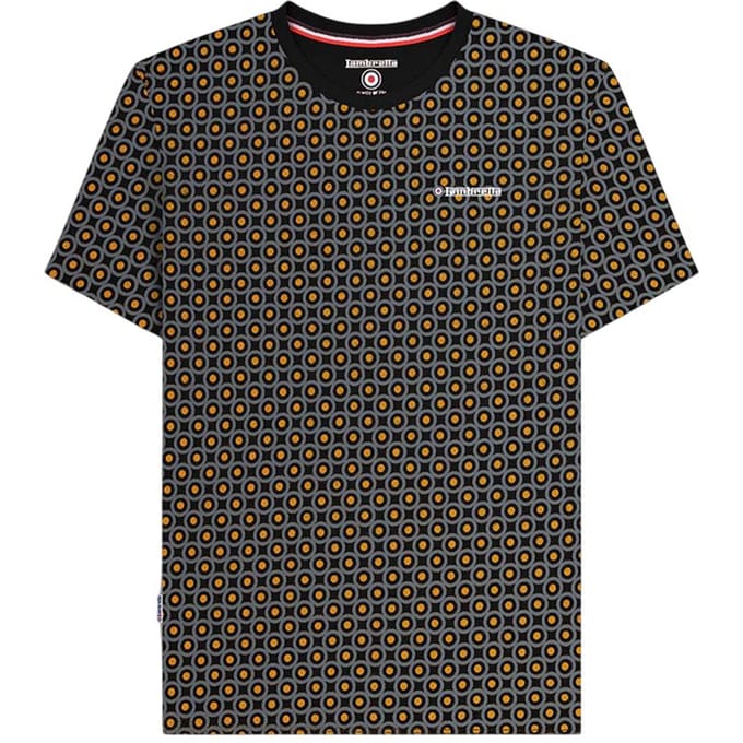 Lambretta Geometrisch T-shirt heren (Zwart)