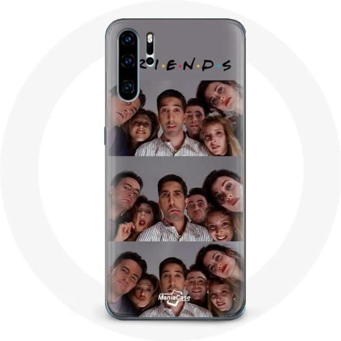 Coque - Huawei - P30 - Souple - Gris - Friends Selfie