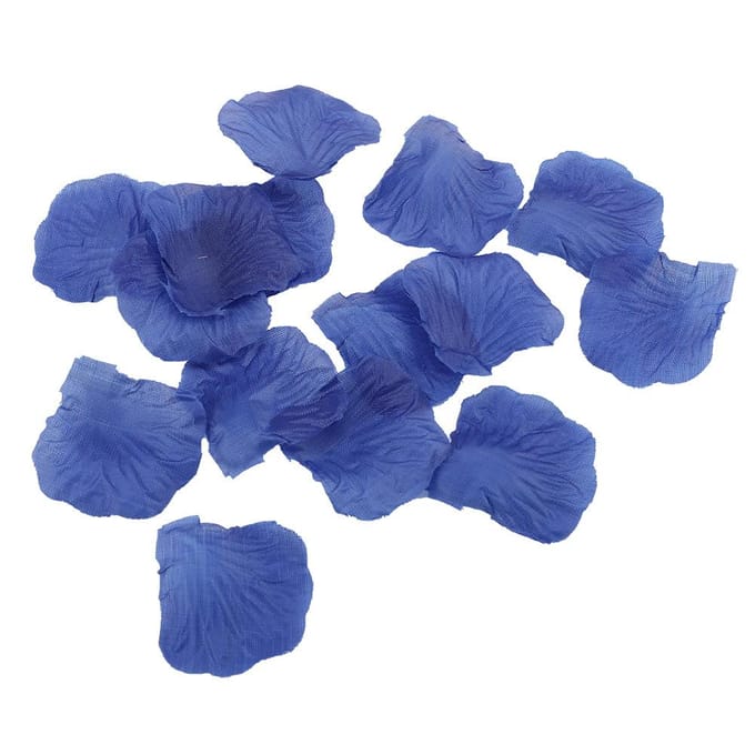 1000 stuks Zijdebloemblaadjes Simulatie Rozenblad voor Bruiloft Tafeldecoratie (Diepblauw) blue
