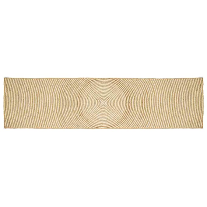 vidaXL - Gebied - Tapijt - Wit - 60 - x - 400 - cm - Jute