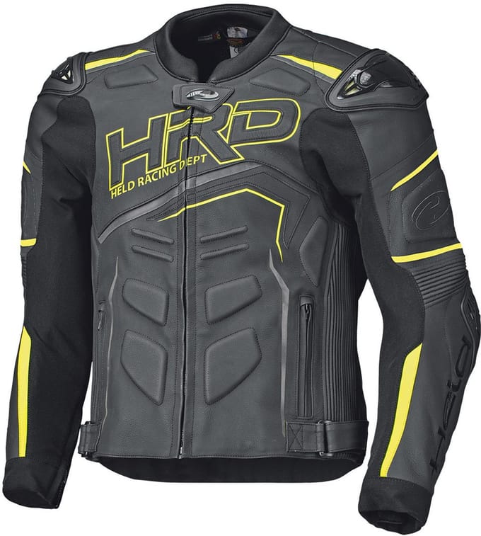 Held Safer II Zwart Geel Leren Motorjas - Jas