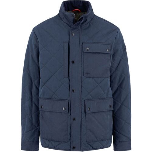 Fynch-Hatton Quilted Diamond Texture Fieldjacket Dark Navy / male