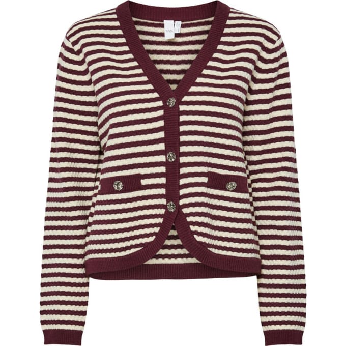 Y.A.S Yasmigo ls knit cardigan port royale/birch
