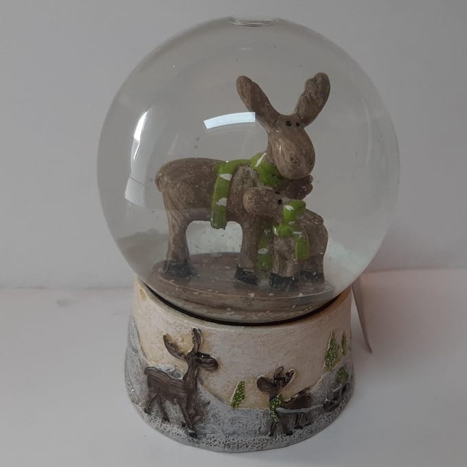 Sneeuwbol Eland met jong voor