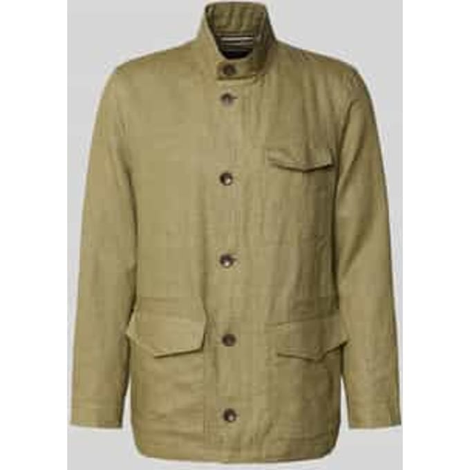 Bugatti Herren Linnen jasje Pure linen met opstaande kraag