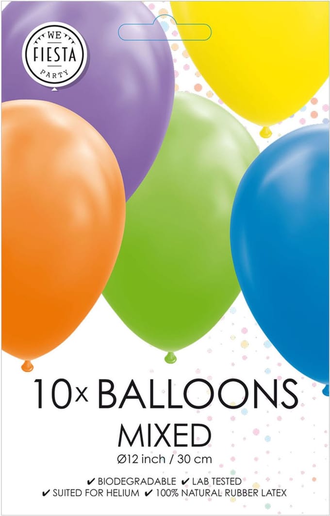 10x Ballonnen Gemengd kleuren