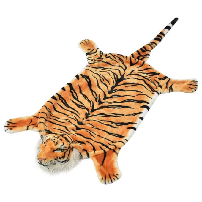 vidaXL - Tijgervloerkleed - pluche - 144 - cm - bruin