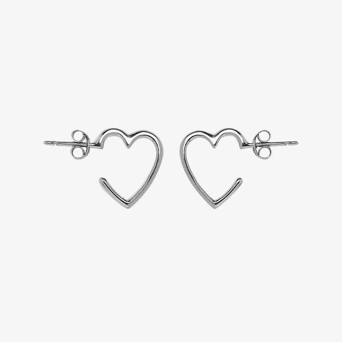 Pura Vida- HEART EARRINGS-zilver