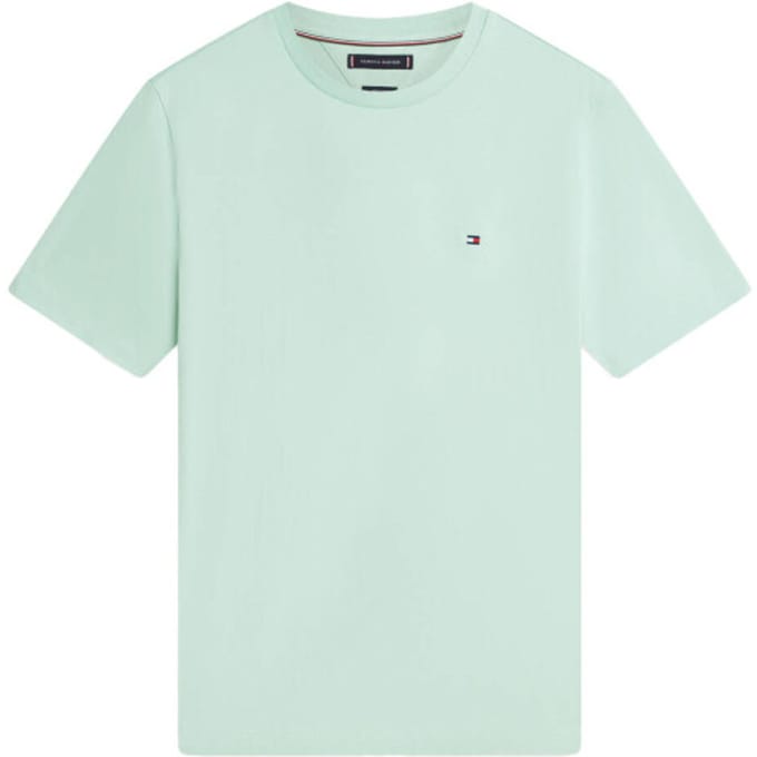 Tommy Hilfiger Essential Seasonal Regular Fit T-shirt Crushed Mint Maat: M | Basic T-Shirts Outlet | Heren | Groen