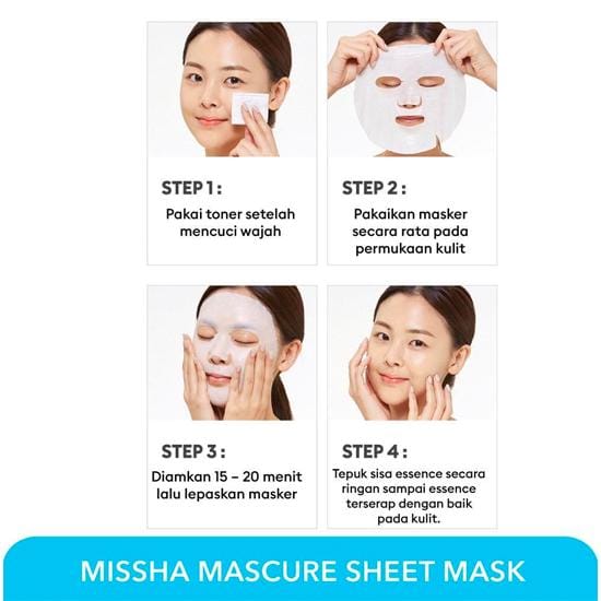 Masque en feuille MISSHA Mascure 28 ml * 7 types [set] white