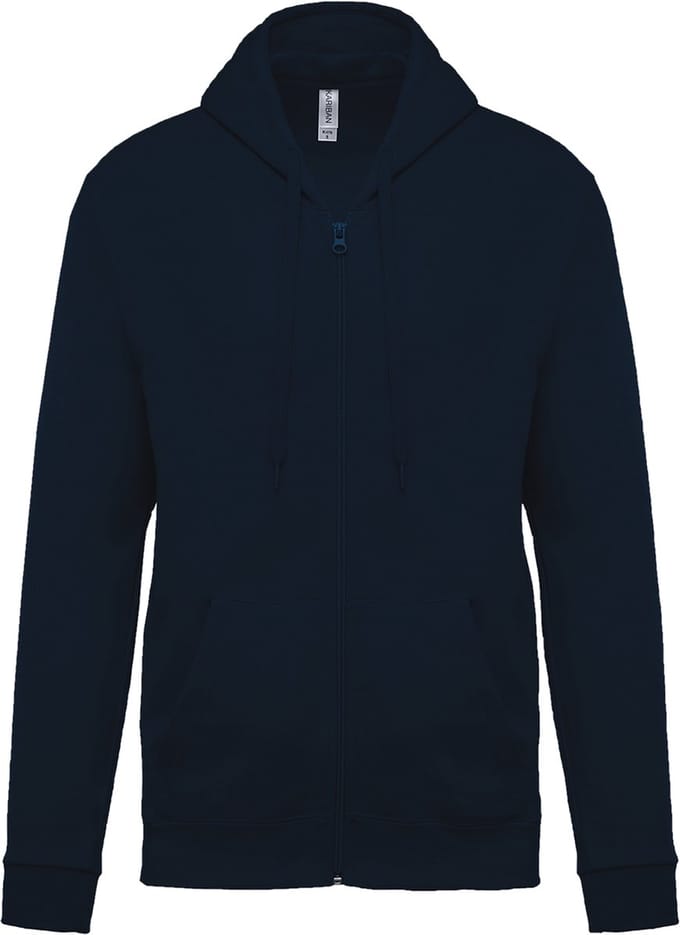 Kariban Sweater met rits en capuchon K479 - Navy - M