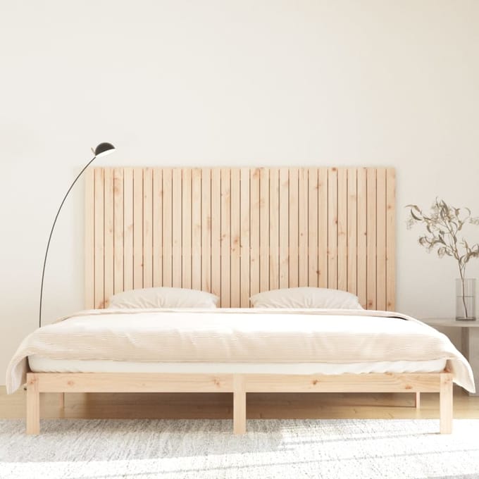 vidaXL - Hoofdbord - wandmontage - 204x3x110 - cm - massief - grenenhout