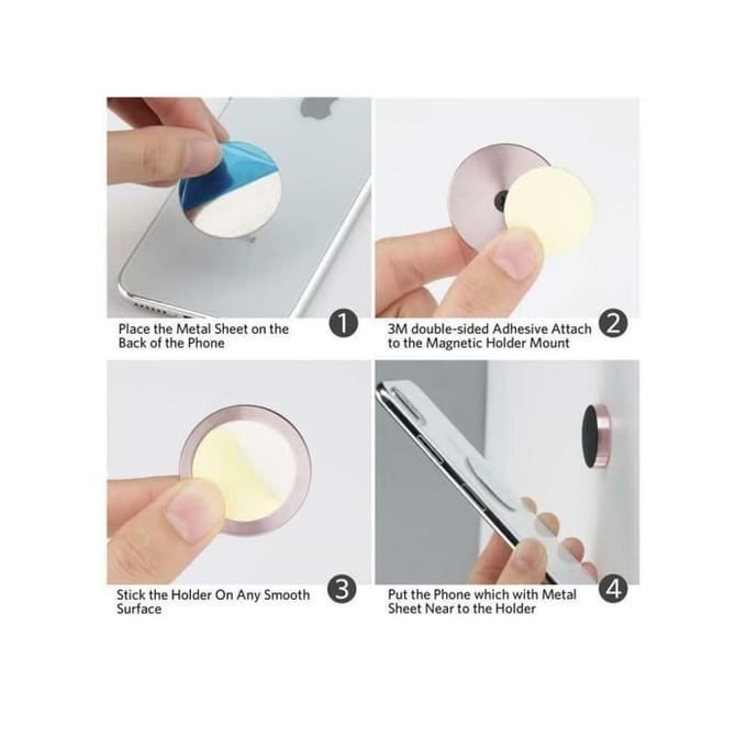Telefoonhouder Auto - UTO - Universeel - Magnetisch - Aluminium - Zwart