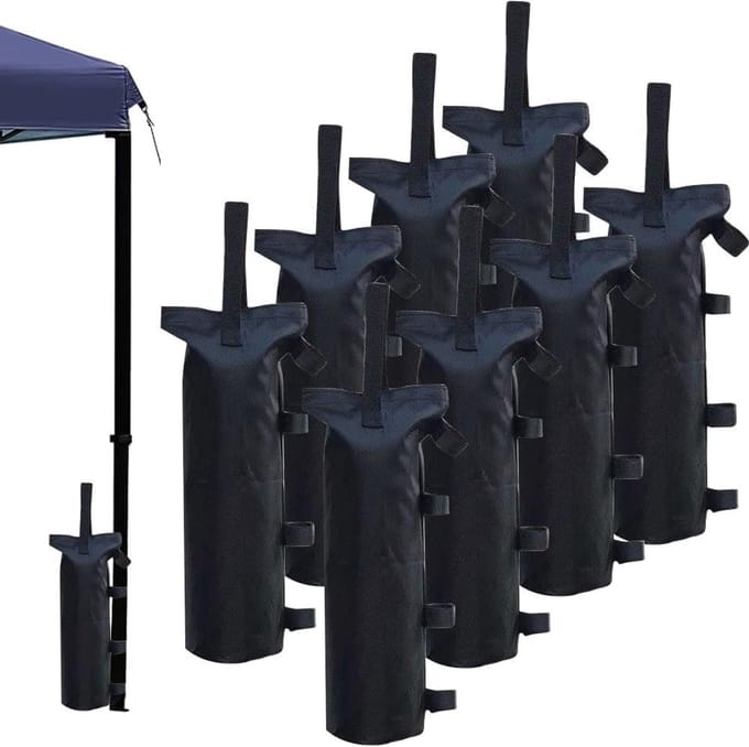 Set van 8 zware gewichten voor gazebos, ideaal voor stabiliteit en bescherming tegen wind