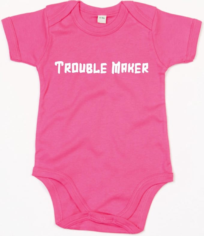 Rompertje Troublemaker-Fuchsia-6-12 Maanden