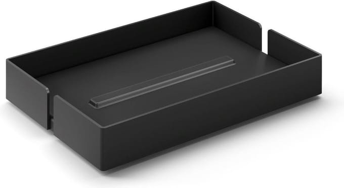 Zack zeepschaal Potes zwart rvs - staand - 40537