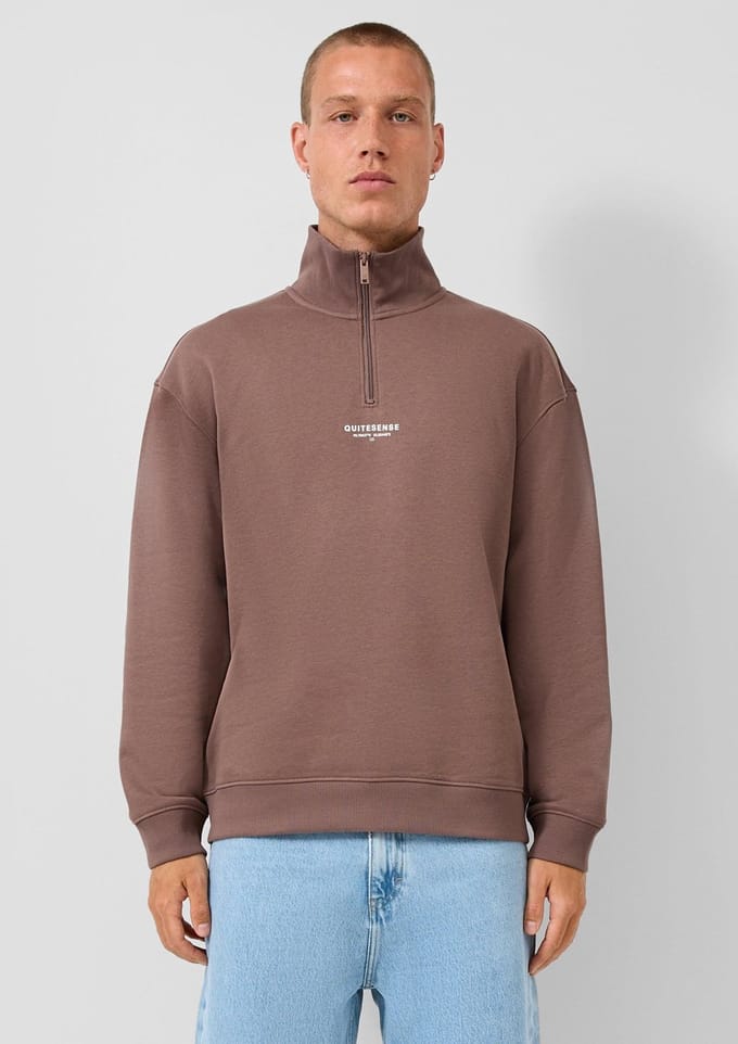 Q/S designed by - Heren sweater - Maat M - Mannen - Bruin - katoen