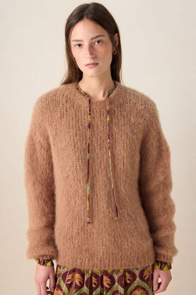 Sissy-Boy - Bruine mohair trui