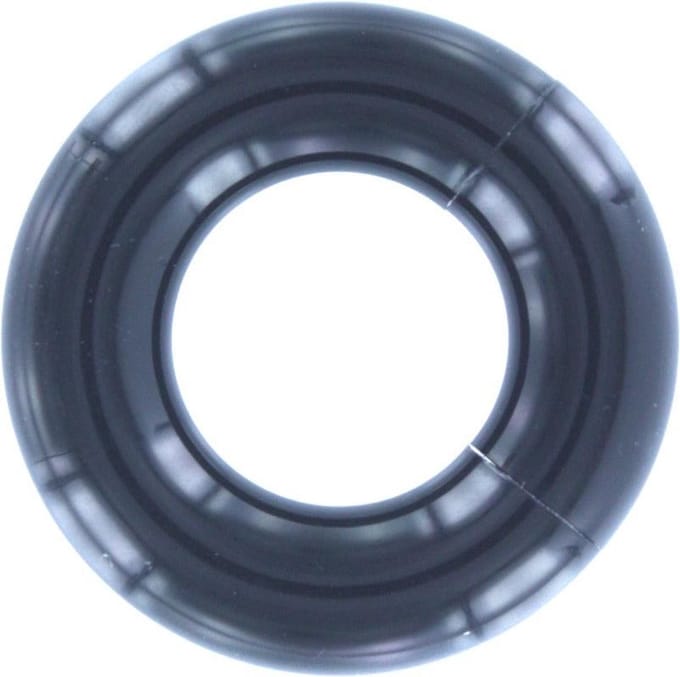 Acryl Smooth Segment Ring piercing Zwart - 8 mm