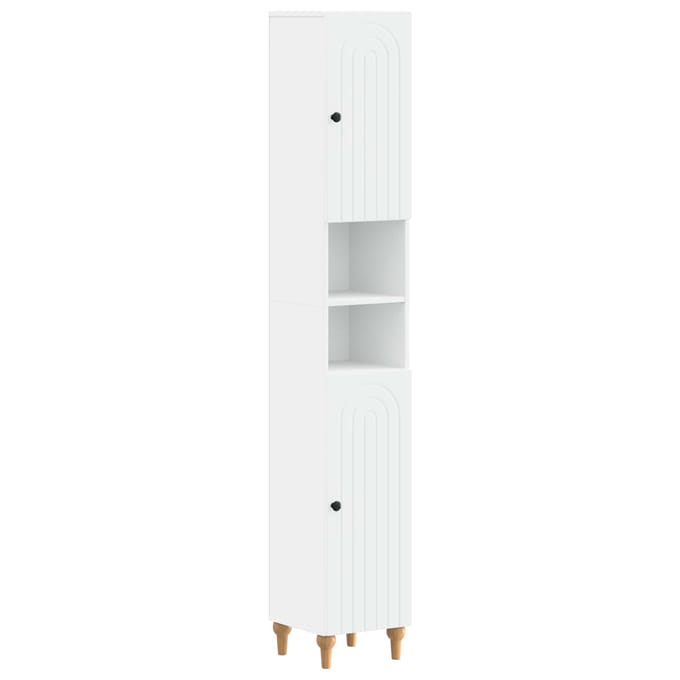 vidaXL - Badkamerkast - met - Open - Plank - ALKMAAR - Wit - 30 - x - 31 - x - 190 - cm