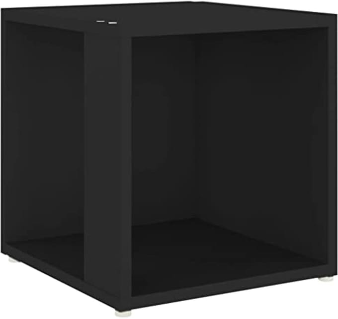 vidaXL Side table 33x33x34.5 cm chipboard black