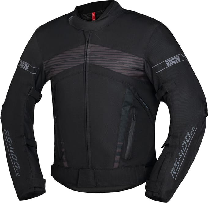 IXS RS-400-ST 3.0 Waterdichte Zwart Textiele Motorjas - Jas