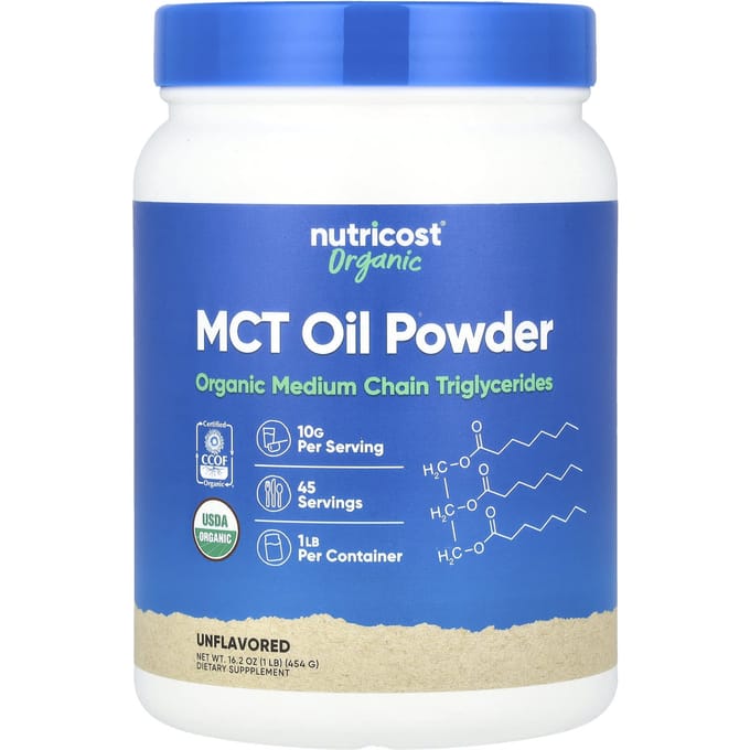 Biologisch MCT-oliepoeder, Ongezoet, 454G(16.2oz)