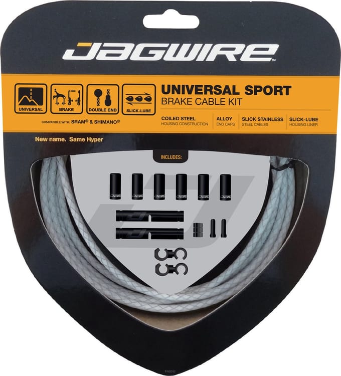 Universal Sport Brake Kit - Braided White