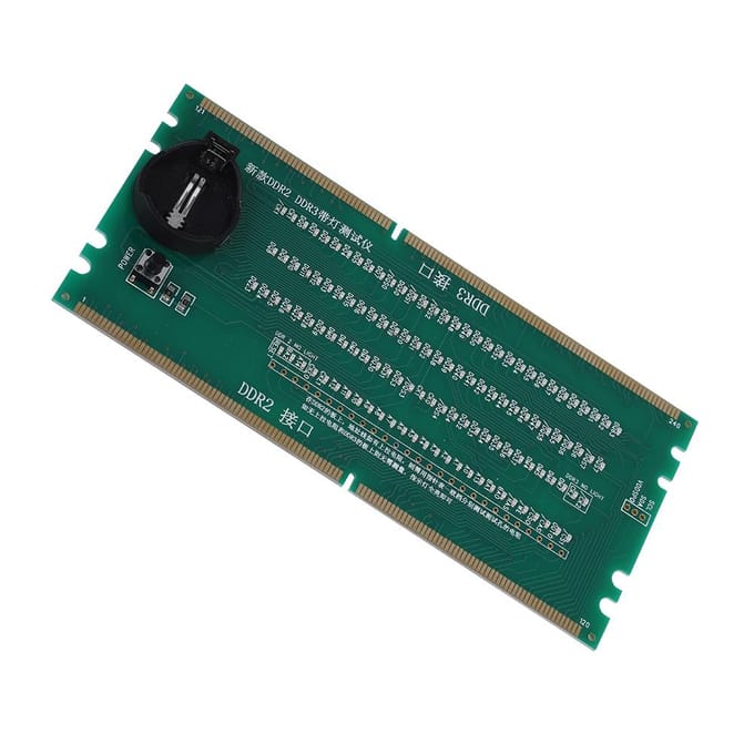 Twee-in-één desktop moederbord testkaart DDR2 DDR3 met lichttester blue