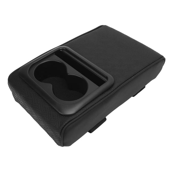Auto Middenconsole Armsteunkussen met Bekerhouder Memory Foam Middenconsole Beschermkussen black