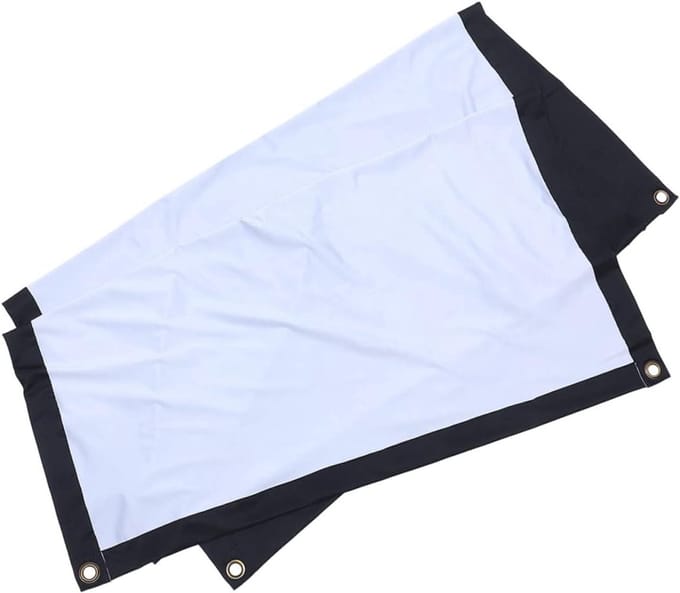 Projectiescherm - Filmscherm - Thuisbioscoop Creëren - Kreukvrij Polyester - 3 x 3 Meter - Wit