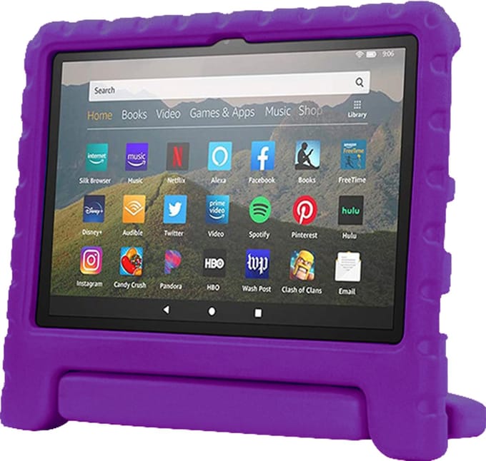 Rixus RXTC06 Tablet Kids Case For Apple iPad Mini 6 8.3 inch Purple