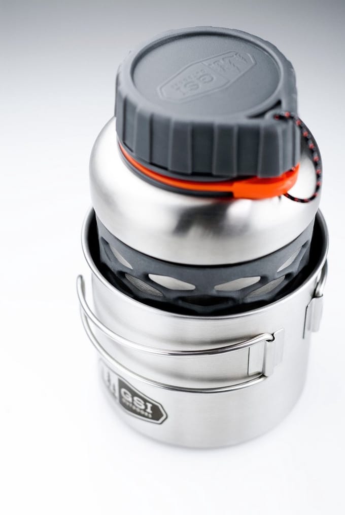 GSI Outdoors Glacier Stainless Mok/Pot 591ml - lichtgewicht - compact