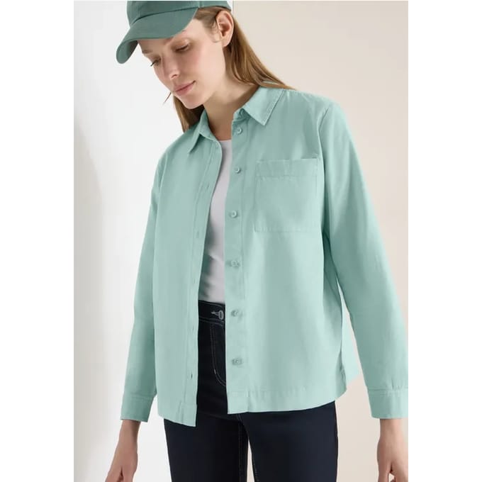 Overhemdblouse in effen kleur