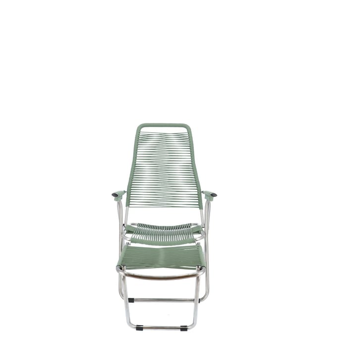 Fiam Spaghetti ligstoel - salie - aluminium