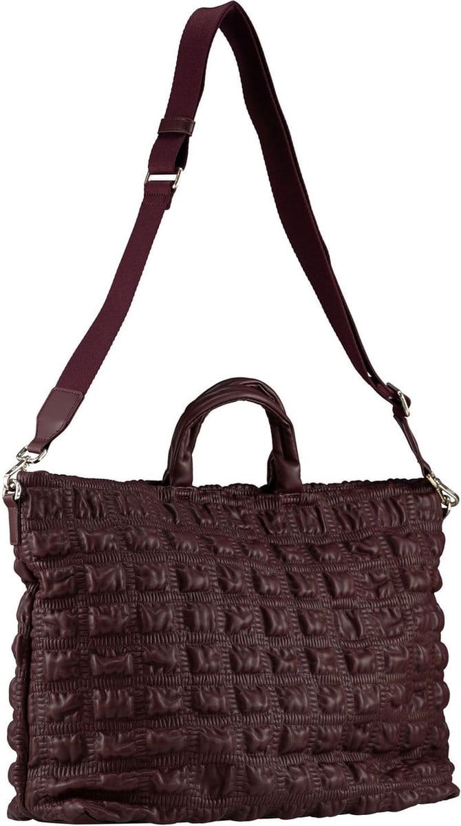 JOST schoudertas met laptopvak Senja Tote Bag Wine wijnrood