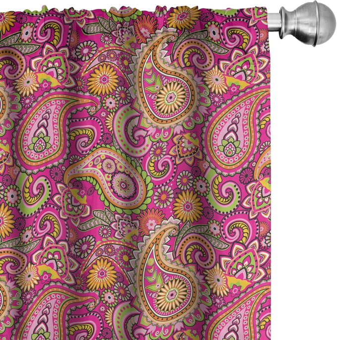 ABAKUHAUS BlossomFolk – Raamgordijnen 2-delige set – Microvezel