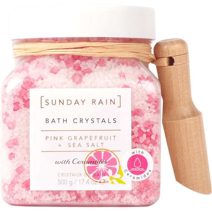 Sunday Rain Pink Grapefruit &amp; Sea Salt Bath Crystals 500 g
