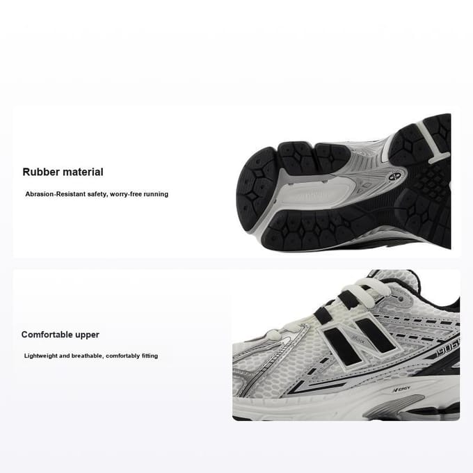 New Balance 1906R Grote Kinderen Zilver Metallic Zwart in W-breedte Kinder Sneakers Zeezout GC1906ER 39 gray